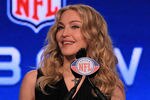 INDIANAPOLIS, IN - FEBRUARY 02:  Singer Madonna speaks at the podium during a press conference for the Bridgestone Super Bowl XLVI halftime show at the Super Bowl XLVI Media Center in the J.W. Marriott Indianapolis on February 2, 2012 in Indianapolis, Indiana.  (Photo by Scott Halleran/Getty Images)
