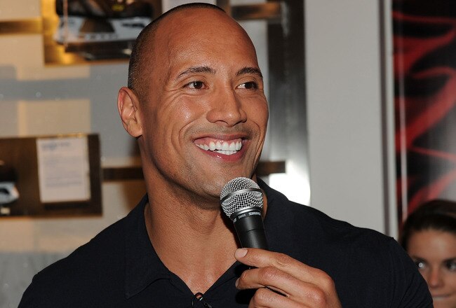 NEW YORK - JANUARY 20:  Actor Dwayne Johnson attends the NHL Powered by Reebok Store to promote 'Tooth Fairy' on January 20, 2010 in New York City.  (Photo by Stephen Lovekin/Getty Images)