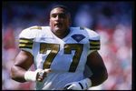25 Sep 1994: Offensive lineman William Roaf of the New Orleans Saints looks on during a game against the San Francsico 49ers at Candlestick Park in San Francisco, California. The 49ers won the game, 24-13.
