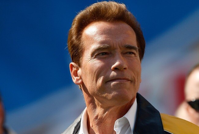 SAN DIEGO - OCTOBER 28: Governor Arnold Schwarzenegger (CA-D) appears at the NFL game between the Houston Texans oand the San Diego Chargers at Qualcomm Stadium October 28, 2007 in San Diego, California.  (Photo by Allen Kee/Getty Images)