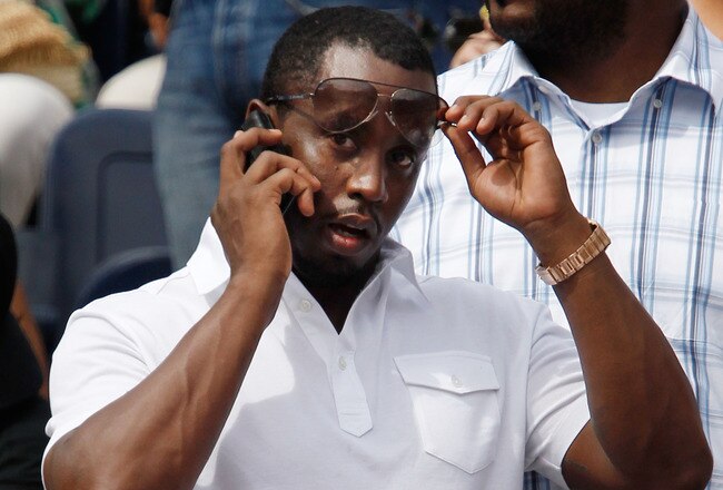 NEW YORK, NY - SEPTEMBER 10:  Sean 'P. Diddy' Combs attends the match between Roger Federer of Switzerland and Novak Djokovic of Serbia during Day Thirteen of the 2011 U.S. Open at the USTA Billie Jean King National Tennis Center on September 10, 2011 in the Flushing neighborhood of the Queens borough of New York City.  (Photo by Mike Stobe/Getty Images for USTA)