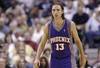 DALLAS - JUNE 01:  Steve Nash #13 of the Phoenix Suns waits on defense in the first half against the Dallas Mavericks in game five of the Western Conference Finals during the 2006 NBA Playoffs on June 1, 2006 at American Airlines Center in Dallas, Texas.  NOTE TO USER: User expressly acknowledges and agrees that, by downloading and or using this photograph, User is consenting to the terms and conditions of the Getty Images License Agreement.  (Photo by Ronald Martinez/Getty Images)