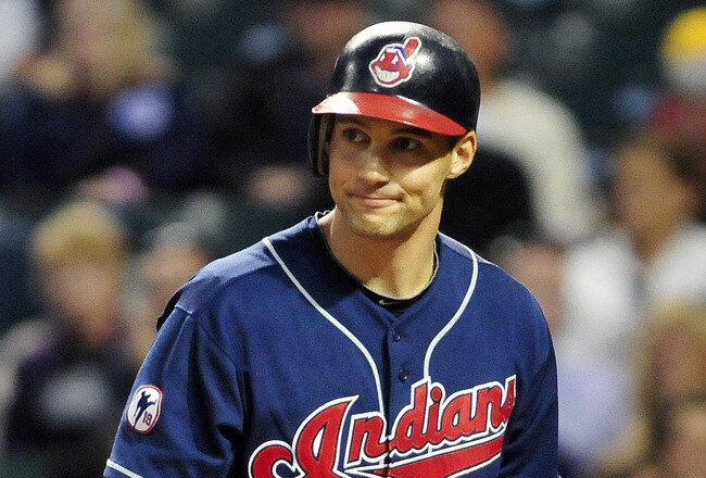 CLEVELAND, OH - SEPTEMBER 20: Grady Sizemore #24 of the Cleveland Indians reacts after striking out during the second inning against the Chicago White Sox at Progressive Field on September 20, 2011 in Cleveland, Ohio. (Photo by Jason Miller/Getty Images)