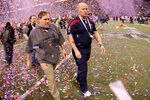 INDIANAPOLIS, IN - FEBRUARY 05:  Head coach Bill Belichick of the New England Patriots walks off the field after losing to the New York Giants 21-17 during Super Bowl XLVI at Lucas Oil Stadium on February 5, 2012 in Indianapolis, Indiana.  (Photo by Rob Carr/Getty Images)