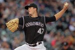 DENVER, CO - SEPTEMBER 17:  Starting pitcher Drew Pomeranz #47 of the Colorado Rockies delivers against the San Francisco Giants at Coors Field on September 17, 2011 in Denver, Colorado.  (Photo by Doug Pensinger/Getty Images)