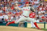 WASHINGTON, DC - AUGUST 20:  Roy Oswalt #44 of the Philadelphia Phillies pitches against the Washington Nationals at Nationals Park on August 20, 2011 in Washington, DC.  (Photo by Greg Fiume/Getty Images)
