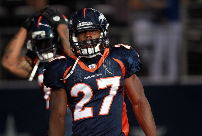 ARLINGTON, TX - AUGUST 11:  Knowshon Moreno #27 of the Denver Broncos at Cowboys Stadium on August 11, 2011 in Arlington, Texas.  (Photo by Ronald Martinez/Getty Images)