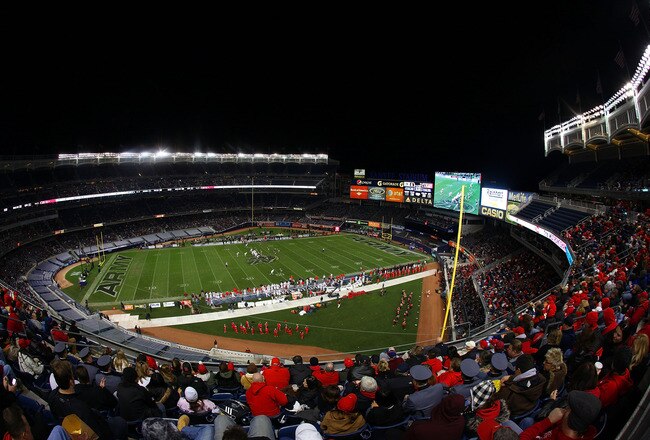 NEW YORK - NOVEMBER 12:  Rutgers Scarlet Knights play the Army Black Knights at Yankee Stadium on November 12, 2011 in New York City.  (Photo by Chris Trotman/Getty Images)