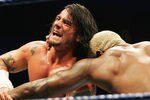 SYDNEY, AUSTRALIA - JUNE 15:  CM Punk wrestles Shelton Benjamin during WWE Smackdown at Acer Arena on June 15, 2008 in Sydney, Australia.  (Photo by Gaye Gerard/Getty Images)