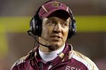 TALLAHASSEE, FL - OCTOBER 27: Offensive coordinator Jimbo Fisher of the Florida State Seminoles directs play against the Duke Blue Devils at Doak Campbell Stadium on October 27, 2007 in Tallahassee, Florida.  FSU won 25-6. (Photo by Al Messerschmidt/Getty Images) *** Local Caption ***