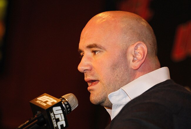 NEW YORK, NY - JANUARY 13:  Dana White, UFC President, speaks during a press conference to announce commitment to bring UFC to Madison Square Garden and New York State at Madison Square Garden on January 13, 2011 in New York City.  (Photo by Michael Cohen/Getty Images)