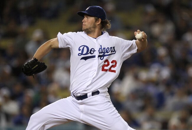 LOS ANGELES, CA - SEPTEMBER 20:  Clayton Kershaw #22 of the Los Angeles Dodgers throws a pitch against the San Francisco Giants on September 20, 2011 at Dodger Stadium in Los Angeles, California.  (Photo by Stephen Dunn/Getty Images)