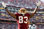 LANDOVER, MD - DECEMBER 04:  Fred Davis #83 of the Washington Redskins celebrates the Redskins first touchdown against the New York Jets during the first half at FedExField on December 4, 2011 in Landover, Maryland.  (Photo by Rob Carr/Getty Images)