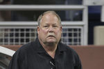 DETROIT - AUGUST 28: Mike Holmgren President of the Cleveland Browns watches the action prior to the start of the preseason game against the Detroit Lions at Ford Field on August 28, 2010 in Detroit, Michigan. (Photo by Leon Halip/Getty Images)