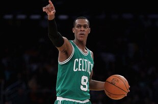 LOS ANGELES, CA - JANUARY 30:  Rajon Rondo #9 of the Boston Celtics gestures against the Los Angeles Lakers at Staples Center on January 30, 2011 in Los Angeles, California.  (Photo by Jeff Gross/Getty Images)
