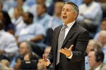 CHAPEL HILL, NC - JANUARY 29:  Head coach Brian Gregory of the Georgia Tech Yellow Jackets reacts to a call during their game against the North Carolina Tar Heels at the Dean Smith Center on January 29, 2012 in Chapel Hill, North Carolina.  (Photo by Streeter Lecka/Getty Images)