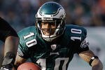 PHILADELPHIA, PA - JANUARY 01:  DeSean Jackson #10 of the Philadelphia Eagles carries the ball against the Washington Redskins at Lincoln Financial Field on January 1, 2012 in Philadelphia, Pennsylvania.  (Photo by Rob Carr/Getty Images)