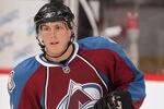 DENVER, CO - SEPTEMBER 23:  Tyson Barrie #41 of the Colorado Avalanche warms up prior to facing the St. Louis Blues during their preseason game at Pepsi Center on September 23, 2011 in Denver, Colorado.  (Photo by Doug Pensinger/Getty Images)
