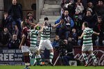 EDINBURGH, SCOTLAND - FEBRUARY 08: Scott Brown of Celtic celebrates after scoring a goal during the Scottish Clydesdale Bank Premier League match between Hearts and Celtic at Tynecastle Park on February 8, 2012 in Edinburgh, Scotland.  (Photo by Jeff J Mitchell/Getty Images)