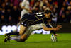 EDINBURGH, SCOTLAND - FEBRUARY 04:  Greig Laidlaw of Scotland appears to touch down the ball for a try ahead of Ben Youngs of England, but is is ruled out after a review by the Third Match Official during the RBS Six Nations match between Scotland and England at Murrayfield Stadium on February 4, 2012 in Edinburgh, Scotland.  (Photo by David Rogers/Getty Images)
