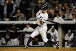 NEW YORK, NY - OCTOBER 06:  Brett Gardner #11 of the New York Yankee bats against the Detroit Tigers during Game Five of the American League Championship Series at Yankee Stadium on October 6, 2011 in the Bronx borough of New York City.  (Photo by Patrick McDermott/Getty Images)