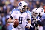INDIANAPOLIS, IN - DECEMBER 18:  Matt Hasselbeck #8  of the Tennessee Titans runs with the ball during the NFL game against the Indianapolis Colts at Lucas Oil Stadium on December 18, 2011 in Indianapolis, Indiana.  (Photo by Andy Lyons/Getty Images)