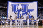 LEXINGTON, KY - JANUARY 21:  The Kentucky Wildcats cheerleaders perform during the game against the Alabama Crimson Tide at Rupp Arena on January 21, 2012 in Lexington, Kentucky.  (Photo by Andy Lyons/Getty Images)