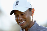 PEBBLE BEACH, CA - FEBRUARY 08:  Tiger Woods walks down the fairway during a practice round for the AT&T Pebble Beach National Pro-Am at the Monterey Peninsula Country Club on February 8, 2012 in Pebble Beach, California.  (Photo by Ezra Shaw/Getty Images)