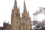 SYDNEY, AUSTRALIA - SEPTEMBER 18:  In this handout image provided by BSRF, competitors run past St Marys Cathedral during the Sydney Running Festival on September 18, 2011 in Sydney, Australia. (Photo by Craig Golding/Blackmores Sydney Running Festival via Getty Images)