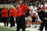 ARLINGTON, TX - NOVEMBER 26:  Head coach Tommy Tuberville of the Texas Tech Red Raiders at Cowboys Stadium on November 26, 2011 in Arlington, Texas.  (Photo by Ronald Martinez/Getty Images)