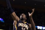 BOSTON, MA - JANUARY 06:  Roy Hibbert #55 of the Indiana Pacers grabs the rebound in the second half against the Boston Celtics on January 6, 2012 at TD Garden in Boston, Massachusetts. The Indiana Pacers defeated the Boston Celtics 87-74. NOTE TO USER: User expressly acknowledges and agrees that, by downloading and or using this photograph, User is consenting to the terms and conditions of the Getty Images License Agreement.  (Photo by Elsa/Getty Images)