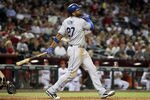 PHOENIX, AZ - SEPTEMBER 27:  Matt Kemp #27 of the Los Angeles Dodgers bats during the Major League Baseball game against the Arizona Diamondbacks at Chase Field on September 27, 2011 in Phoenix, Arizona.  The Diamondbacks defeated the Dodgers 7-6 in 10 innings.  (Photo by Christian Petersen/Getty Images)