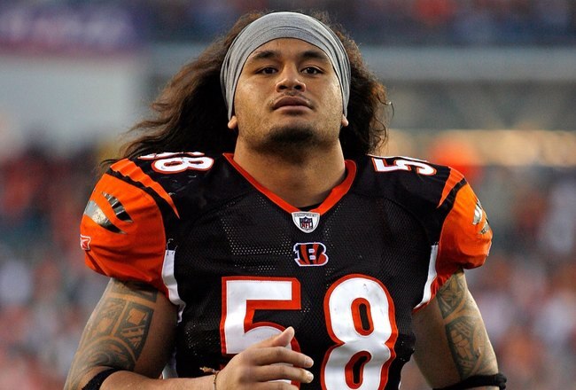 CINCINNATI - SEPTEMBER 27:  Rey Maualuga #58 of the Cincinnati Bengals is pictured during the NFL game against the Pittsburgh Steelers at Paul Brown Stadium on September 27, 2009 in Cincinnati, Ohio.  The Bengals won 23-20.  (Photo by Andy Lyons/Getty Images)