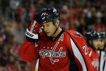 WASHINGTON, DC - DECEMBER 20:  Mike Knuble #22 of the Washington Capitals reacts after a play against the Nashville Predators during the first period at Verizon Center on December 20, 2011 in Washington, DC.  (Photo by Patrick McDermott/Getty Images)