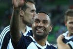 MELBOURNE, AUSTRALIA - FEBRUARY 10: Archie Thompson of the Victory waves to the crowd after the Victory defeated the Mariners during the round 19 A-League match between the Melbourne Victory and the Central Coast Mariners at AAMI Park on February 10, 2012 in Melbourne, Australia.  (Photo by Robert Cianflone/Getty Images)