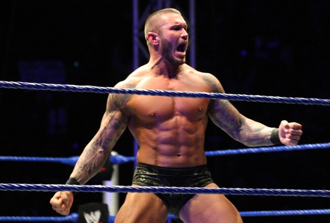 DURBAN, SOUTH AFRICA - JULY 08:  World Heavyweight Champion Randy Orton during the WWE Smackdown Live Tour at Westridge Park Tennis Stadium on July 08, 2011 in Durban, South Africa.  (Photo by Steve Haag/Gallo Images/Getty Images)