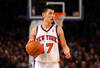 NEW YORK, NY - FEBRUARY 10:  Jeremy Lin #17 of the New York Knicks brings the ball up court against the Los Angeles Lakers at Madison Square Garden on February 10, 2012 in New York City.  NOTE TO USER: User expressly acknowledges and agrees that, by downloading and or using this photograph, User is consenting to the terms and conditions of the Getty Images License Agreement.  (Photo by Chris Chambers/Getty Images)