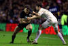 EDINBURGH, SCOTLAND - FEBRUARY 04:  Max Evans of Scotland is tackled by Ben Foden of England during the RBS Six Nations match between Scotland and England at Murrayfield Stadium on February 4, 2012 in Edinburgh, Scotland.  (Photo by Jeff J Mitchell/Getty Images)