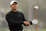 PEBBLE BEACH, CA - FEBRUARY 10:  Tiger Woods watches his tee shot on the sixth hole during the second round of the AT&T Pebble Beach National Pro-Am at the Monterey Peninsula Country Club (Shore Course) on February 10, 2012 in Pebble Beach, California.  (Photo by Ezra Shaw/Getty Images)