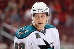 GLENDALE, AZ - OCTOBER 01:  Andrew Desjardins #69 of the San Jose Sharks during the preseason NHL game against the Phoenix Coyotes at Jobing.com Arena on October 1, 2011 in Glendale, Arizona.   The Coyotes defeated the Sharks 3-1.  (Photo by Christian Petersen/Getty Images)