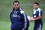 AUCKLAND, NEW ZEALAND - JUNE 09:  Head coach Pat Lam looks on during an Auckland Blues Super Rugby training session at Unitec on June 9, 2011 in Auckland, New Zealand.  (Photo by Hannah Johnston/Getty Images)