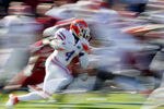 COLUMBIA, SC - NOVEMBER 12:  Andre Debose #4 of the Florida Gators runs with the ball against the South Carolina Gamecocks during their game at Williams-Brice Stadium on November 12, 2011 in Columbia, South Carolina.  (Photo by Streeter Lecka/Getty Images)