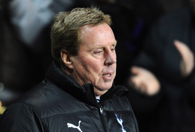 LONDON, ENGLAND - FEBRUARY 11:  Manager Harry Redknapp of Spurs looks on during the Barclays Premier League match between Tottenham Hotspur and Newcastle United at White Hart Lane on February 11, 2012 in London, England.  (Photo by Mike Hewitt/Getty Images)