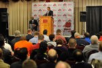 COLUMBUS, OH - NOVEMBER 28:  Urban Meyer speaks to the media after being introduced as the new head coach of Ohio State football on November 28, 2011 in Columbus, Ohio. (Photo by Jamie Sabau/Getty Images)