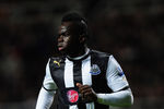 NEWCASTLE UPON TYNE, ENGLAND - JANUARY 04:  Newcastle player Cheick Tiote in action wearing the new sponsors logo during the Barclays Premier league game between Newcastle United and Manchester United at St James' Park on January 4, 2012 in Newcastle upon Tyne, England.  (Photo by Stu Forster/Getty Images)