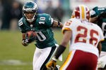PHILADELPHIA, PA - JANUARY 01: DeSean Jackson #10 of the Philadelphia Eagles carries the ball against the Washington Redskins at Lincoln Financial Field on January 1, 2012 in Philadelphia, Pennsylvania.  (Photo by Rob Carr/Getty Images)