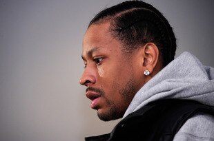 LAS VEGAS, NV - OCTOBER 26:  Basketball player Allen Iverson speaks during a news conference at the Thomas & Mack Center to announce the Las Vegas Superstar Challenge October 26, 2011 in Las Vegas, Nevada. The three-game tournament will take place at the Thomas & Mack Center on November 12 and 13, 2011, and will feature four teams made up of NBA players, former NBA players and rookies. Iverson will serve as a captain for one of the teams.  (Photo by Ethan Miller/Getty Images)