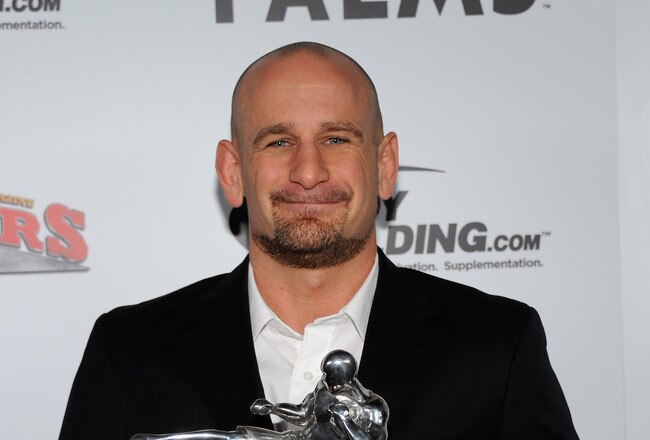 LAS VEGAS, NV - NOVEMBER 30:  Mixed martial arts trainer Greg Jackson holds the Coach of the Year award at the Fighters Only World Mixed Martial Arts Awards 2011 at The Pearl concert theater at the Palms Casino Resort November 30, 2011 in Las Vegas, Nevada.  (Photo by Ethan Miller/Getty Images)