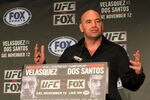 HOLLYWOOD, CA - SEPTEMBER 20:  UFC President Dana White speaks during the UFC on Fox: Velasquez v Dos Santos - Press Conference at W Hollywood on September 20, 2011 in Hollywood, California.  (Photo by Victor Decolongon/Getty Images)