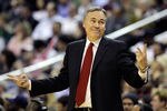 WASHINGTON, DC - JANUARY 06: Mike D'Antoni of the New York Knicks reacts to an officials call during the first half against the Washington Wizards at Verizon Center on January 6, 2012 in Washington, DC.  NOTE TO USER: User expressly acknowledges and agrees that, by downloading and or using this photograph, User is consenting to the terms and conditions of the Getty Images License Agreement.  (Photo by Rob Carr/Getty Images)